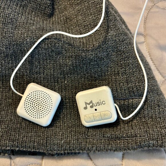 RotiBox Bluetooth Beanie Wireless Headphone Music Gray Knit Hat Unisex One Size - Picture 12 of 12